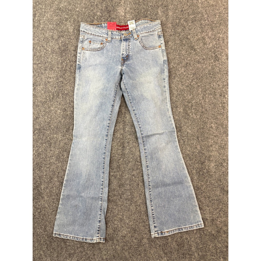 Levi's 518 Superlow Stretch Boot‎ Cut Jeans Size 3 Short Light Wash Y2K NWT